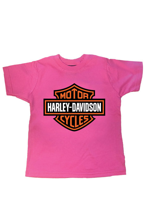 Harley-Davidson Bar &amp; Shield Pink Girls Dealer Tee