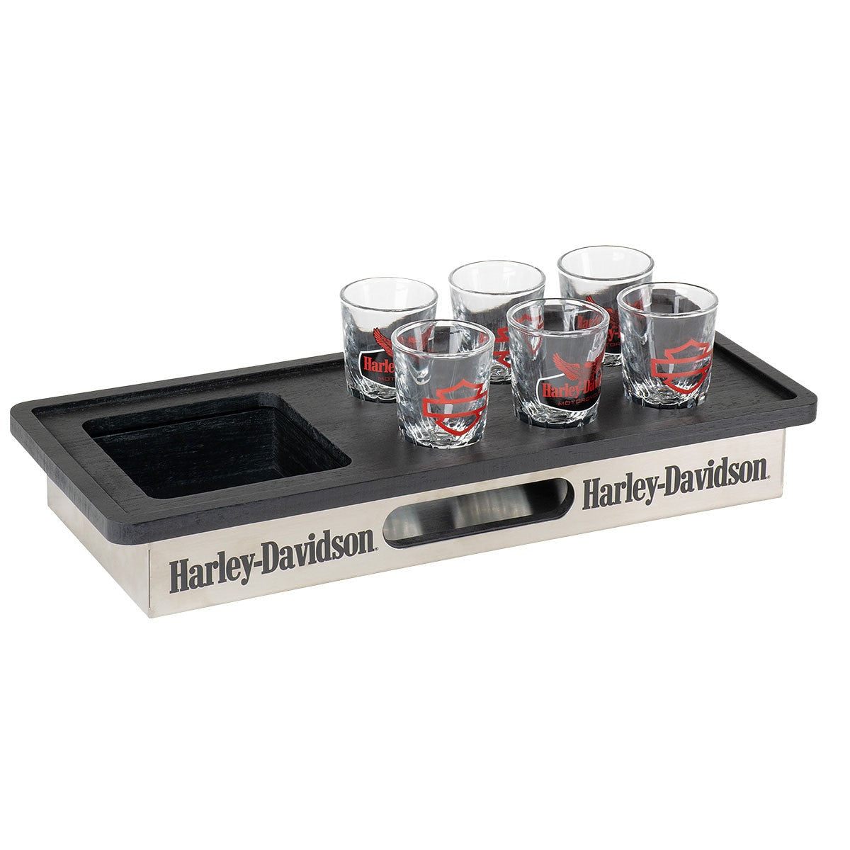 Harley-Davidson Shot Glasses &amp; Tray