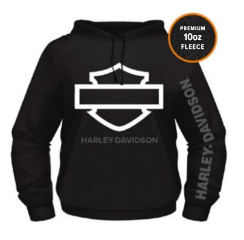 Harley-Davidson Hoodie with White Outline B&amp;S