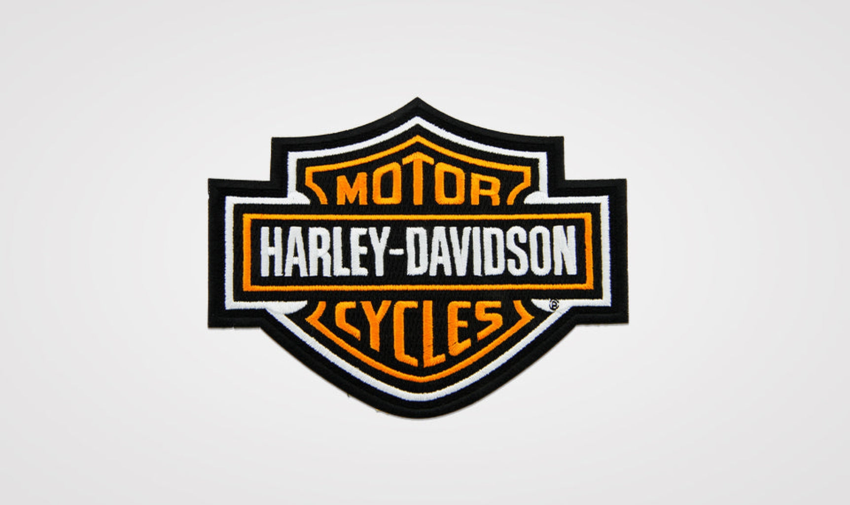 Harley-Davidson Orange Bar & Shield Patch 5.6"-SA11413-Rolling Thunder Harley-Davidson