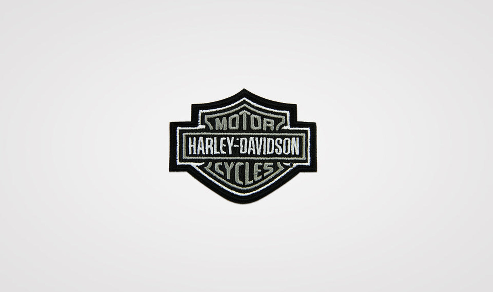 Harley-Davidson Bar & Shield Patch 3" Grey-SA11437-Rolling Thunder Harley-Davidson