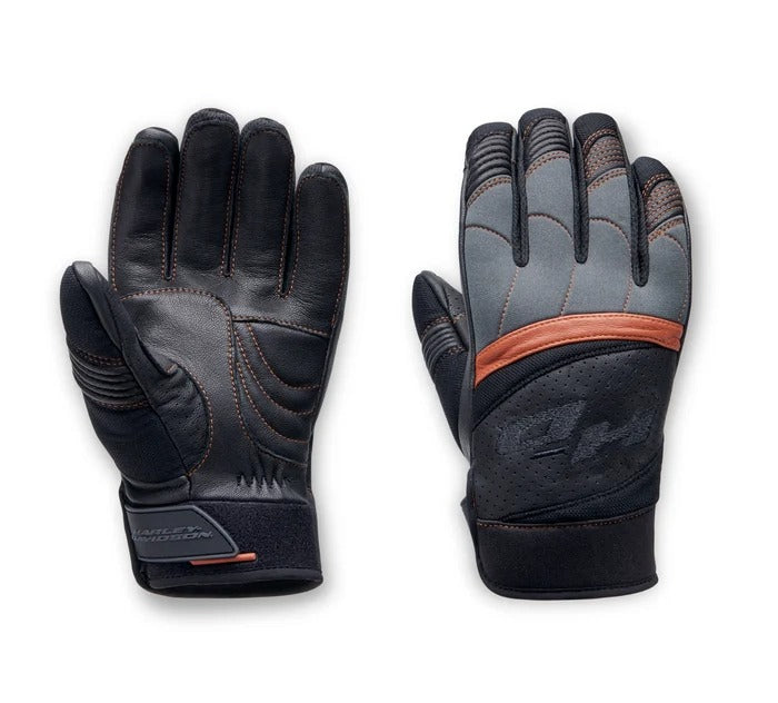 Harley-Davidson Men&#39;S Killian Mix Media Gloves-Rolling Thunder Harley-Davidson