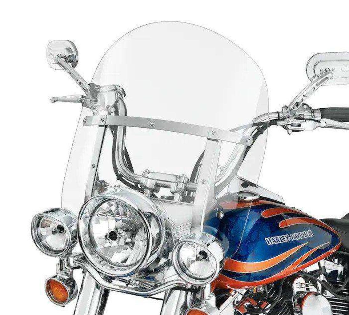 King-Size H-D Detachables Windshield For Fl Softail Models - 18 In. Clear, Polished Braces-57061-09-Rolling Thunder Harley-Davidson