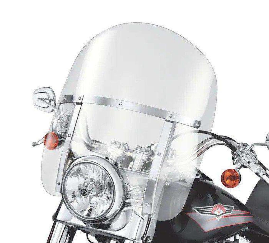 King-Size H-D Detachables Windshield For Fl Softail Models - 18 In. Light Smoke, Polished Braces-58278-95-Rolling Thunder Harley-Davidson