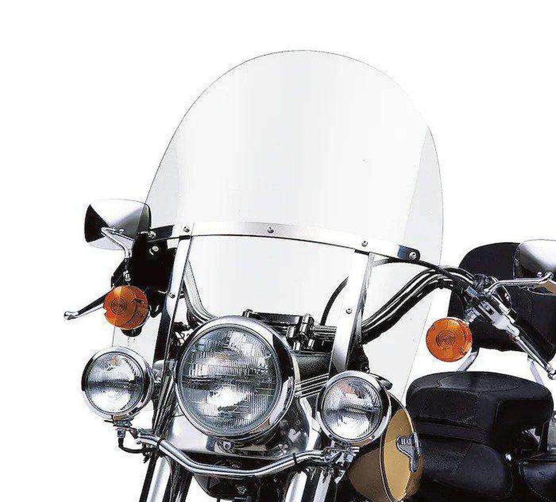 King-Size H-D Detachables Windshield For Fl Softail Models - 21 In. Clear, Polished Braces-58240-95-Rolling Thunder Harley-Davidson