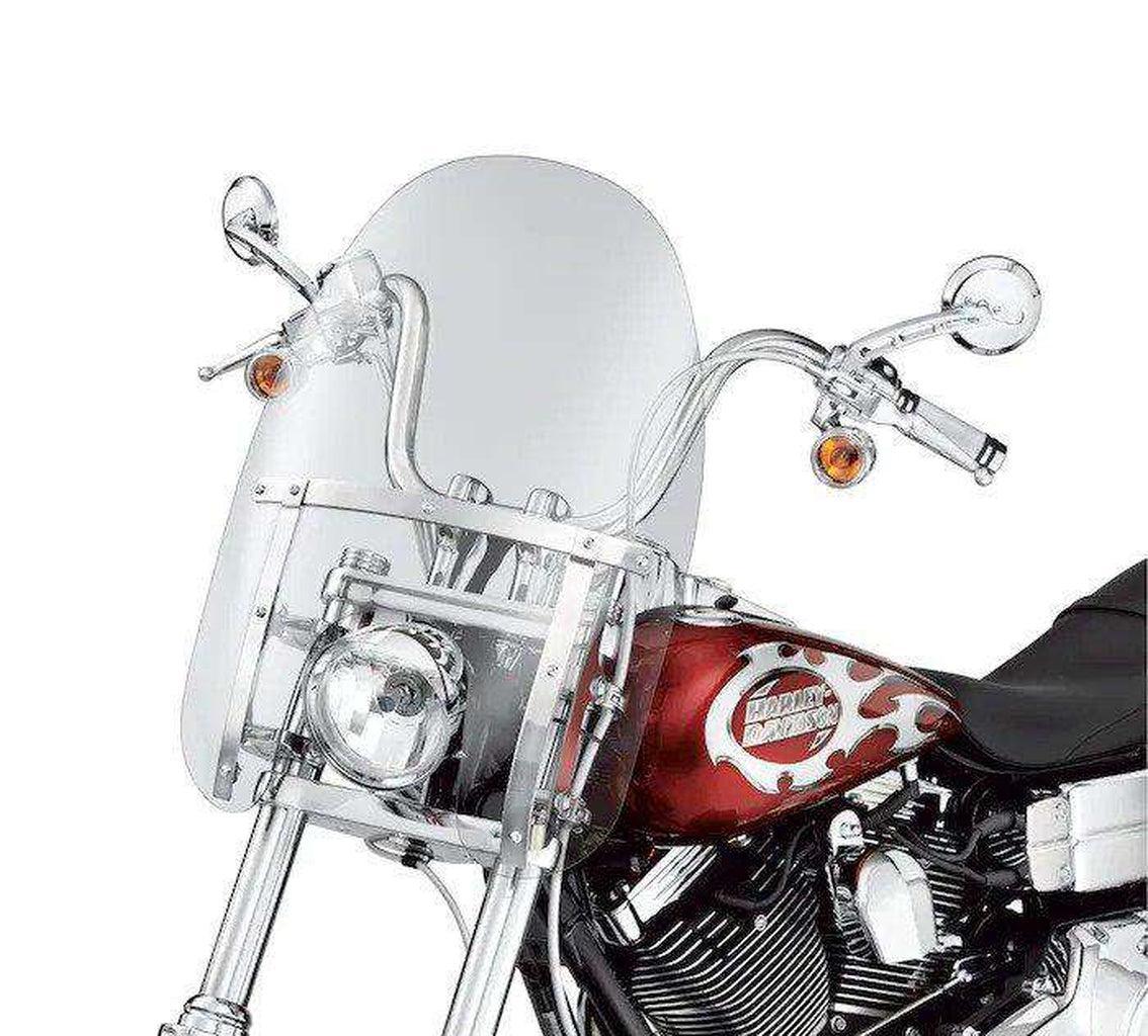 Quick-Release Compact Windshield 18&quot; Clear-58387-06-Rolling Thunder Harley-Davidson