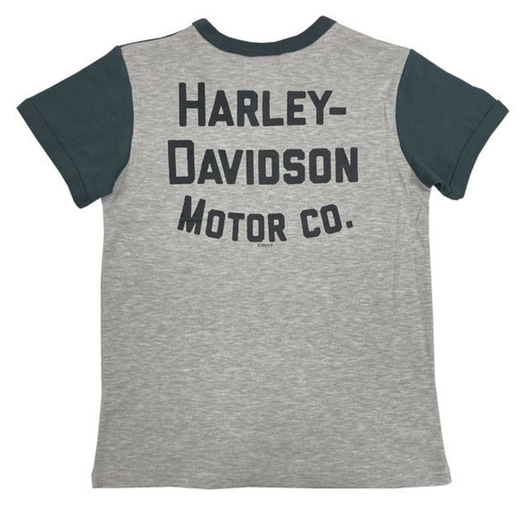 Harley-Davidson Boys Colourblock Ringer Tee-Rolling Thunder Harley-Davidson