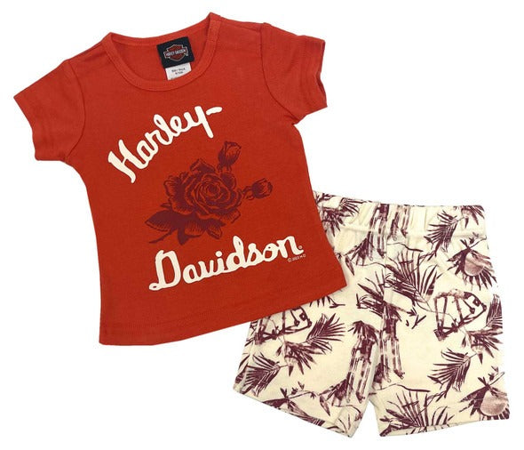 Girls Harley-Davidson Tee &amp; Short Set