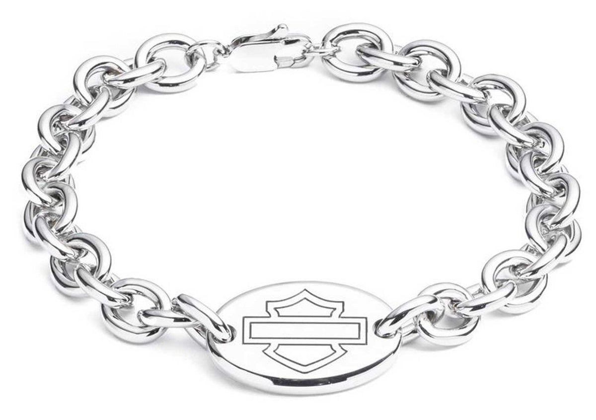 Harley-Davidson Ladies Bar &amp; Shield Plaque Chain Bracelet