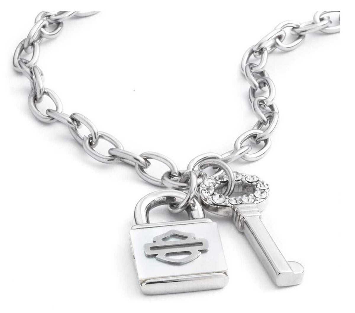 Harley-Davidson Lock &amp; Key Ladies Necklace