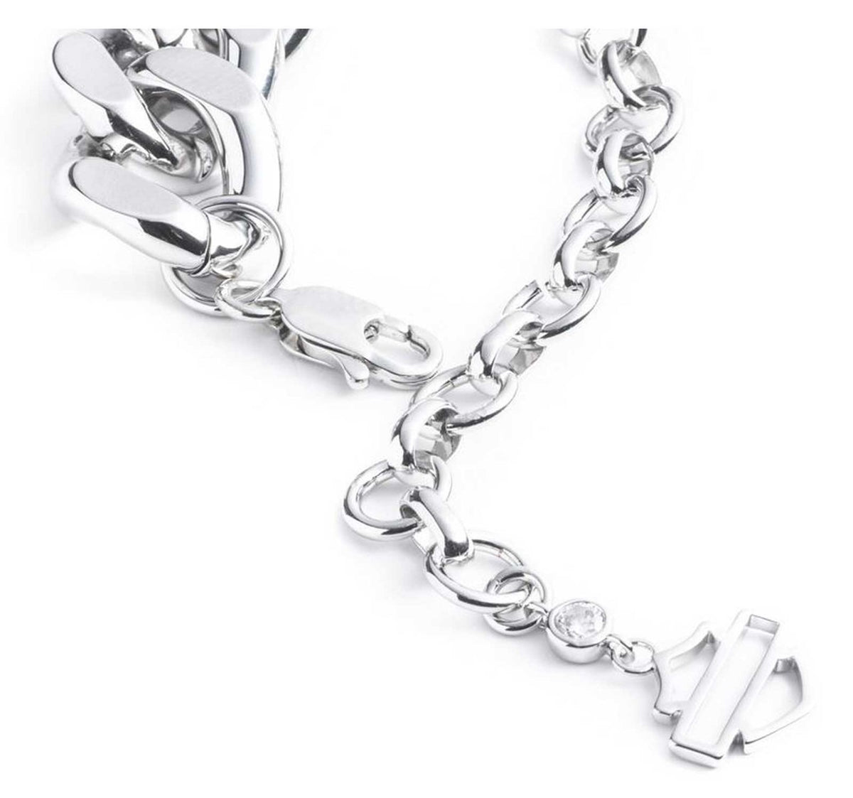 Harley-Davidson Ladies Pave Curb Chain Necklace