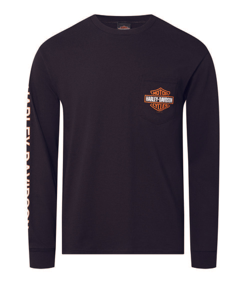 Harley-Davidson B&amp;S L/S Pocket Tee