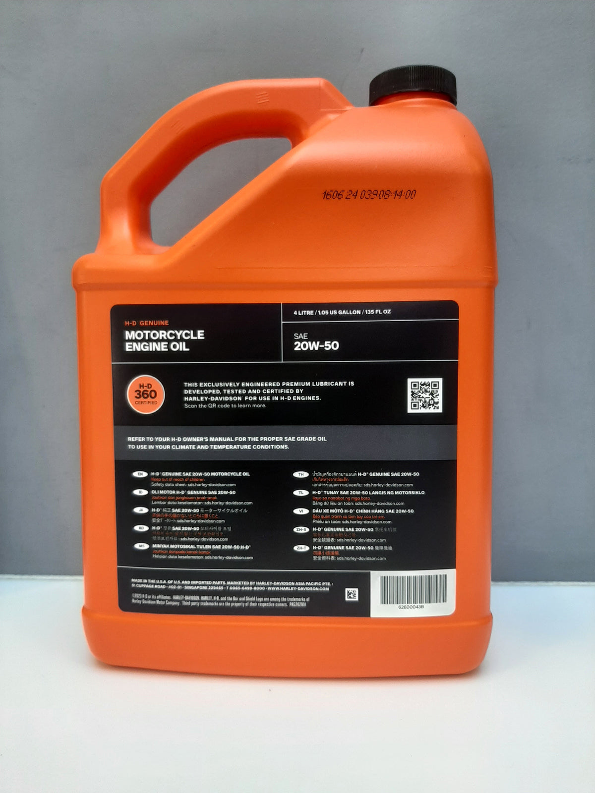 Harley-Davidson 360 20w50 Mineral Engine Oil 1 Gallon