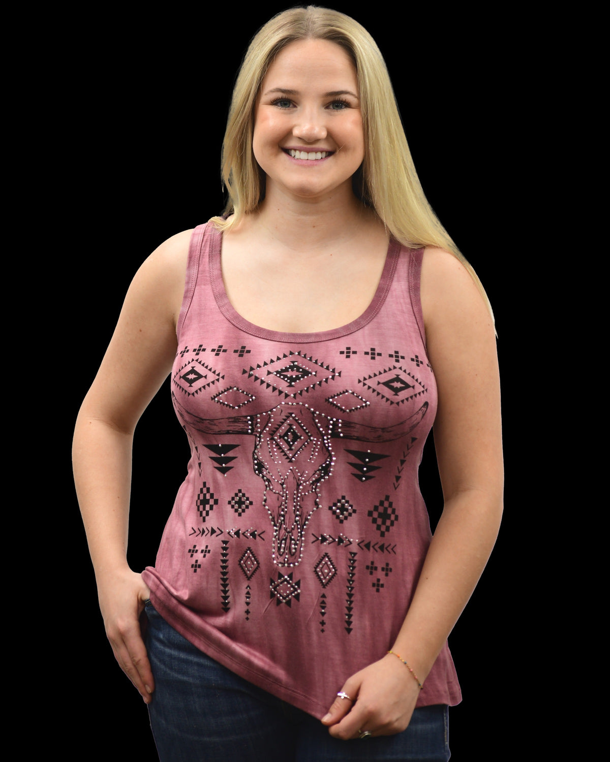 Steer Head Symmetry Ladies Tank