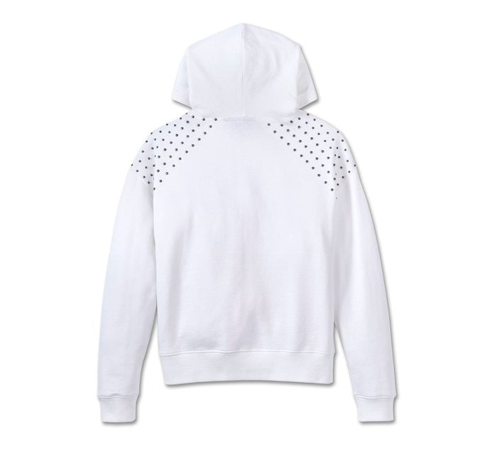 Harley-Davidson Ladies Studded Hoodie (White)