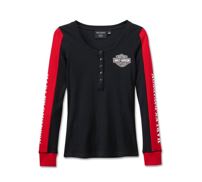 Harley-Davidson Ladies Snap Front Henley