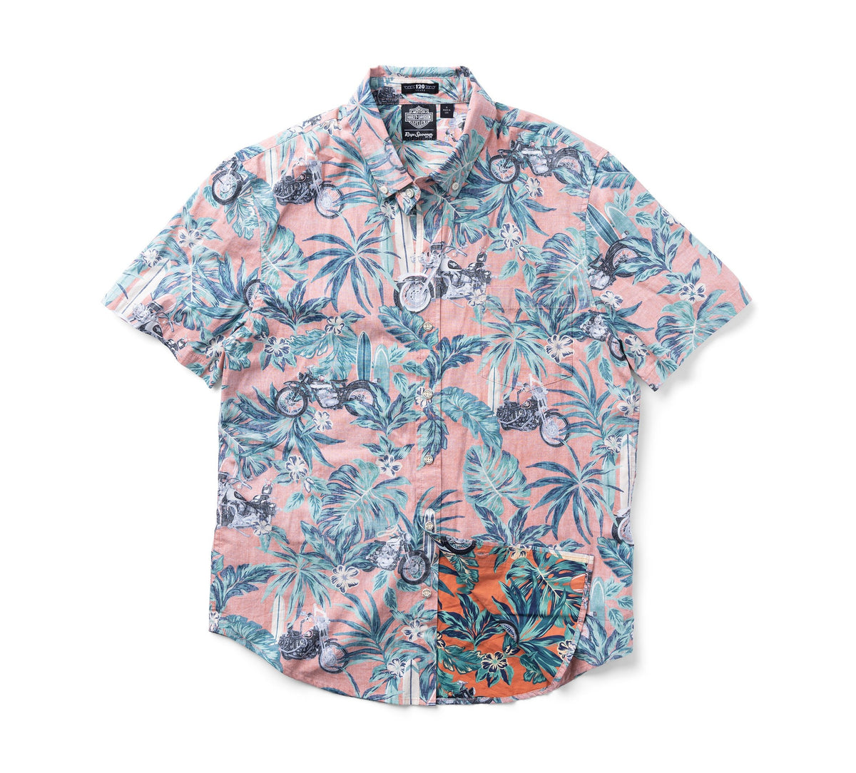 Harley-Davidson x Reyn Spooner Aloha Shirt Orange