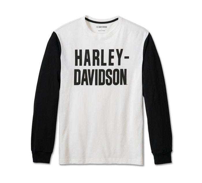 Harley-Davidson Men&#39;s Foundation L/S White Tee