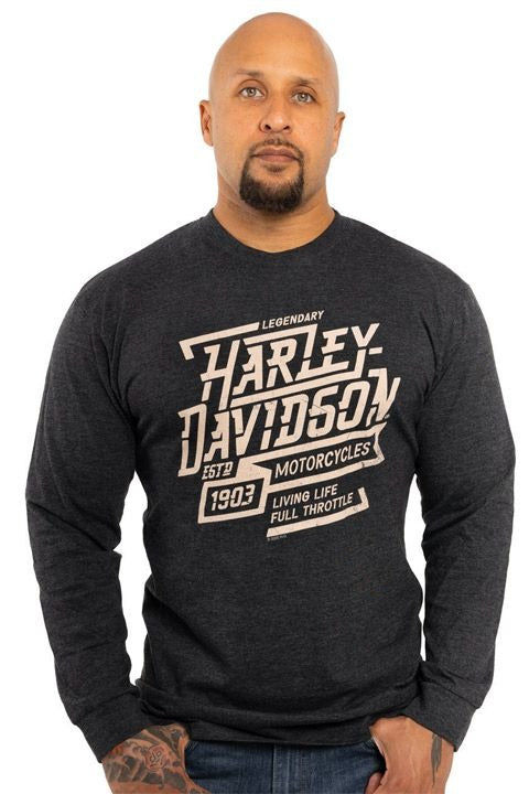 Harley-Davidson Thunder Men&#39;S Long Sleeve Dealer Tee