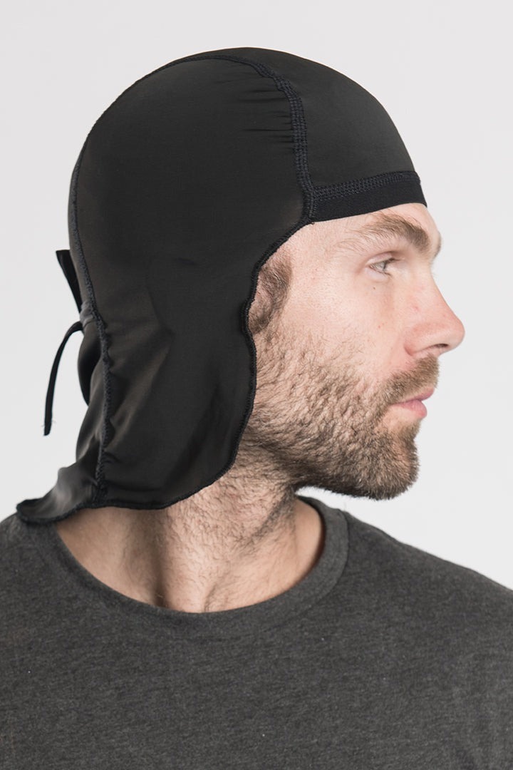 SOAKER SKULL CAP SOLID BLCK W/TAIL