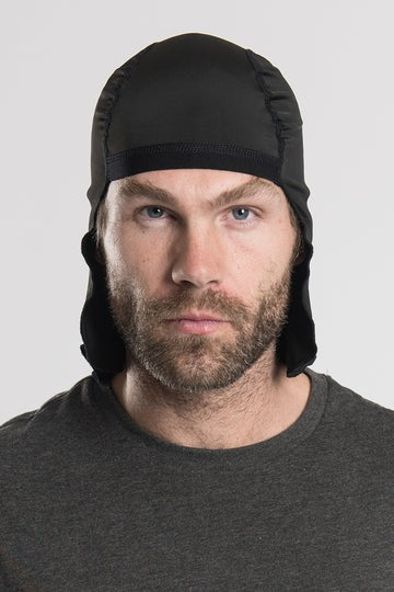 SOAKER SKULL CAP SOLID BLCK W/TAIL