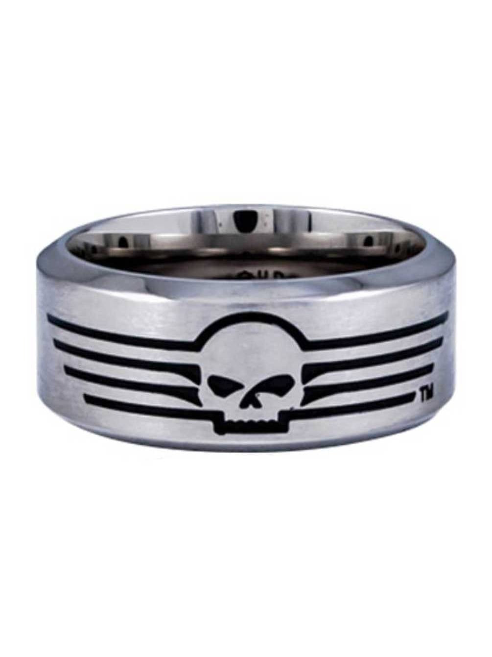 Harley-Davidson  Stainless Steel Skull Line Ring