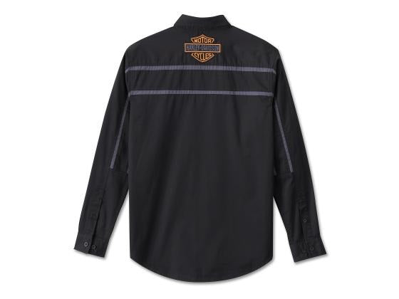 Harley-Davidson Men&#39;s Race Stripe L/S Shirt (Black)