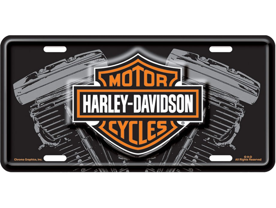 Harley-Davidson Bar &amp; Shield V-Twin No. Plate