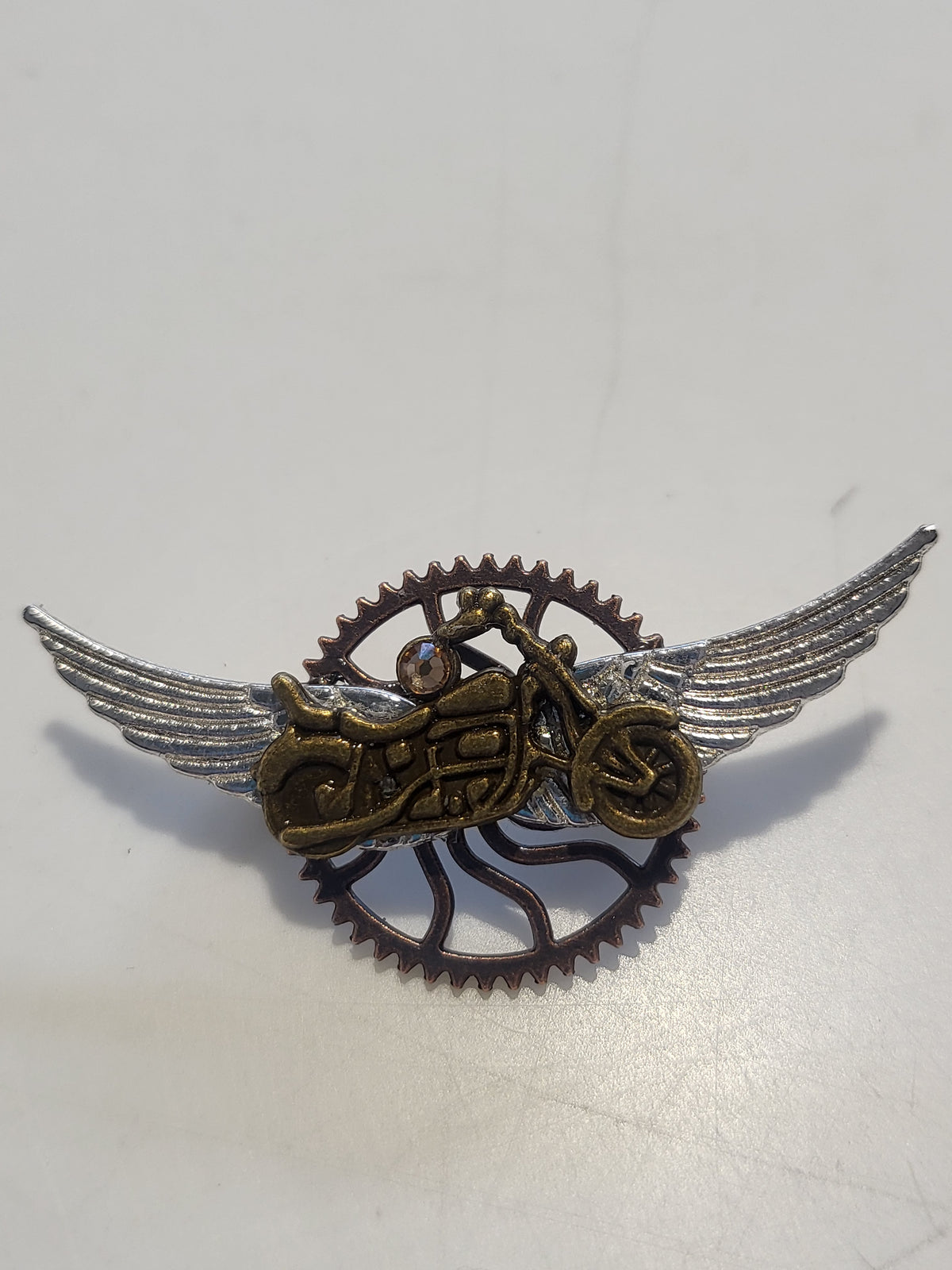 Winged Motorbike Badge