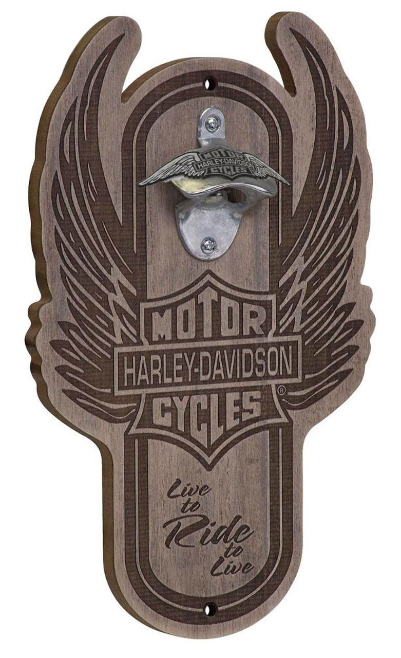 Harley-Davidson Winged B&amp;S Magnetic Bottle Opener