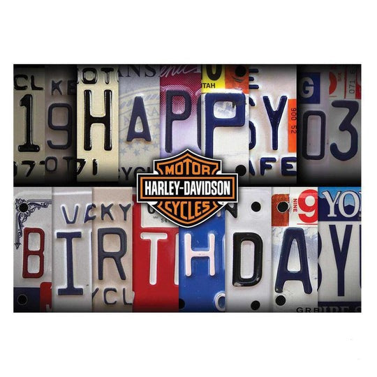 Harley-Davidson License Plate Birthday Card
