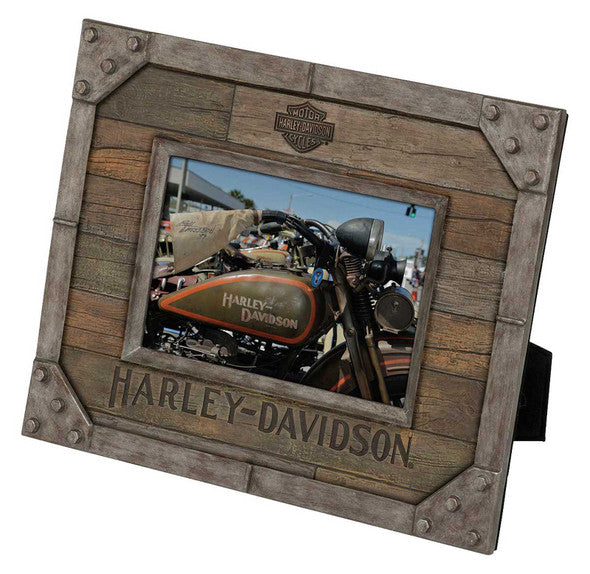 Harley-Davidson Industrial Faux Metal Photo Frame