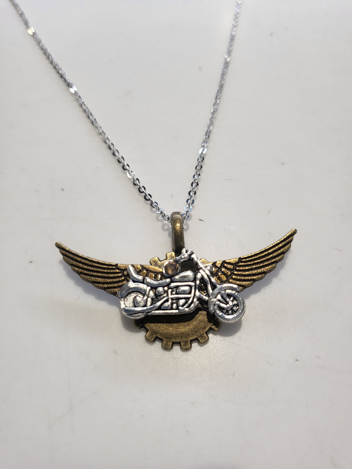 Winged Motorbike Necklace