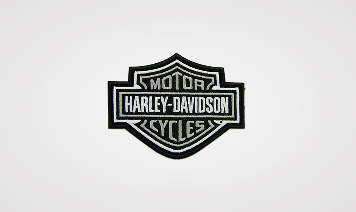 Bar &amp; Shield Grey Patch 4&quot;-SA11444-Rolling Thunder Harley-Davidson