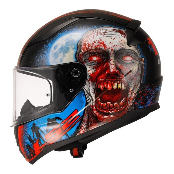 LS2 Zombie Helmet Black/Red