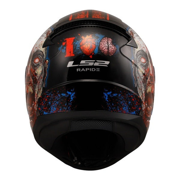 LS2 Zombie Helmet Black/Red