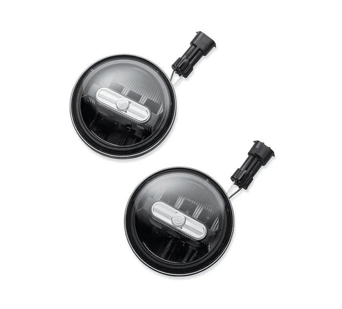 4 In. Daymaker Signature Reflector Led Auxiliary Lamps - Black-68000253-Rolling Thunder Harley-Davidson