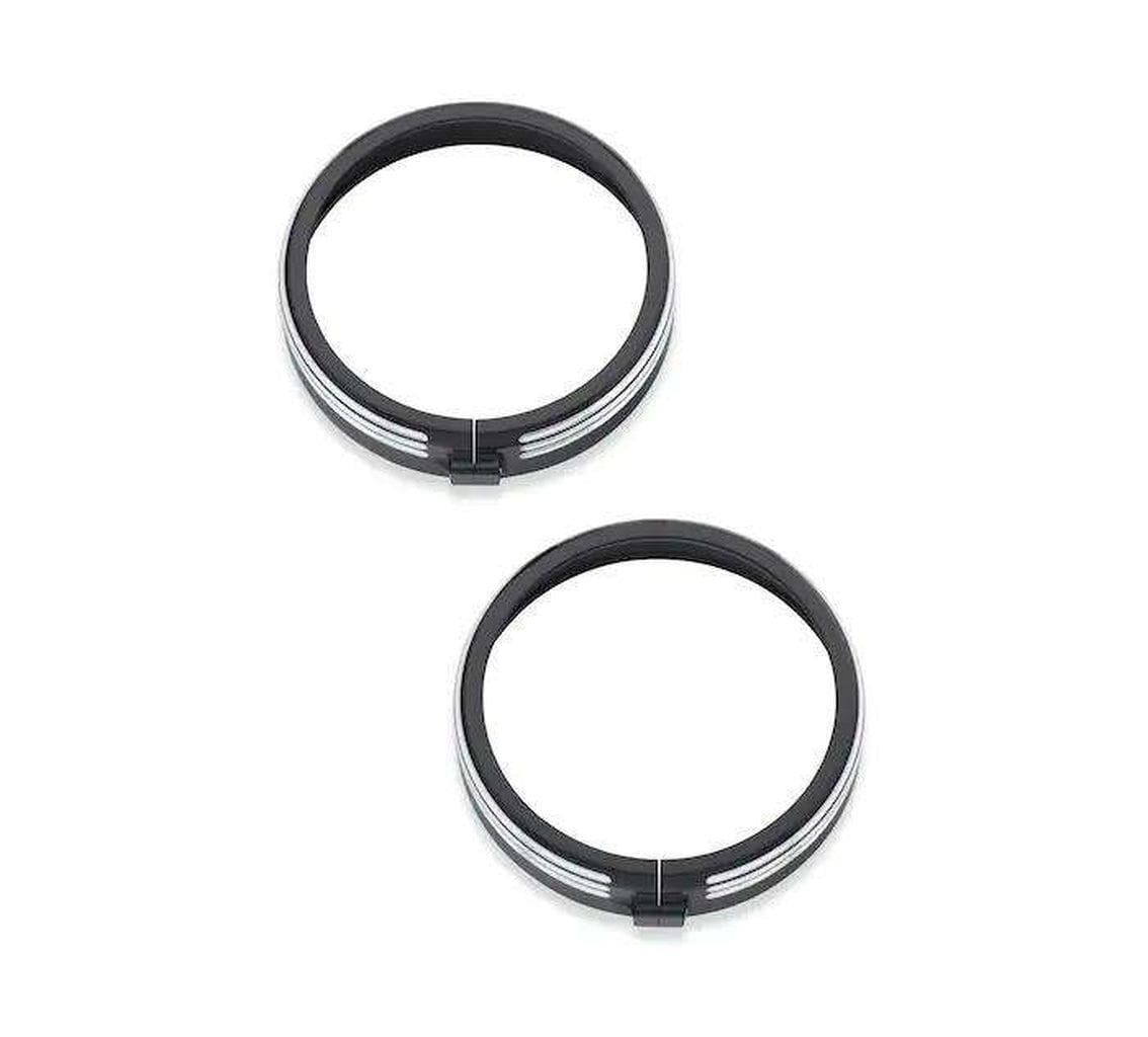 4 In. Defiance Auxiliary Lamp Trim Rings-61400355-Rolling Thunder Harley-Davidson