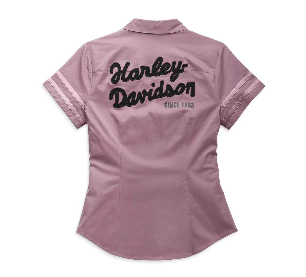 Harley-Davidson Ladies Artisan Zip Front Shirt Dusky Orchid-Rolling Thunder Harley-Davidson