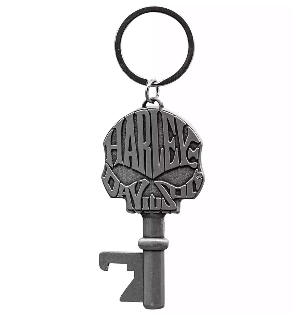 Harley-Davidson Skeleton Key Bottle Opener &amp; Key Tag-Rolling Thunder Harley-Davidson