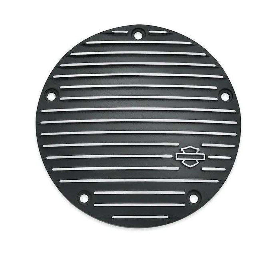 Black Fin Derby Cover-25454-01-Rolling Thunder Harley-Davidson