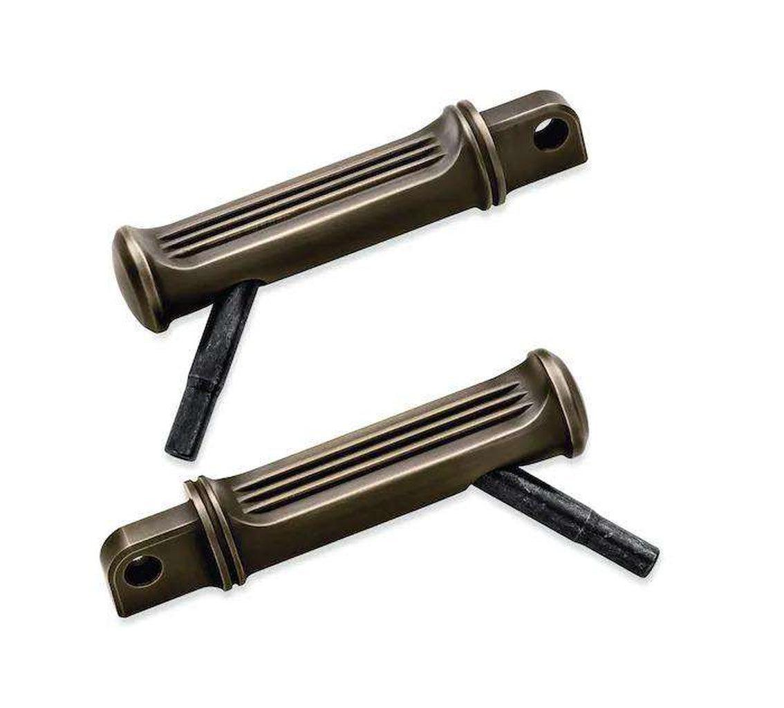 Brass Footpegs With Styled Wear Peg - Forward Controls-50500482-Rolling Thunder Harley-Davidson