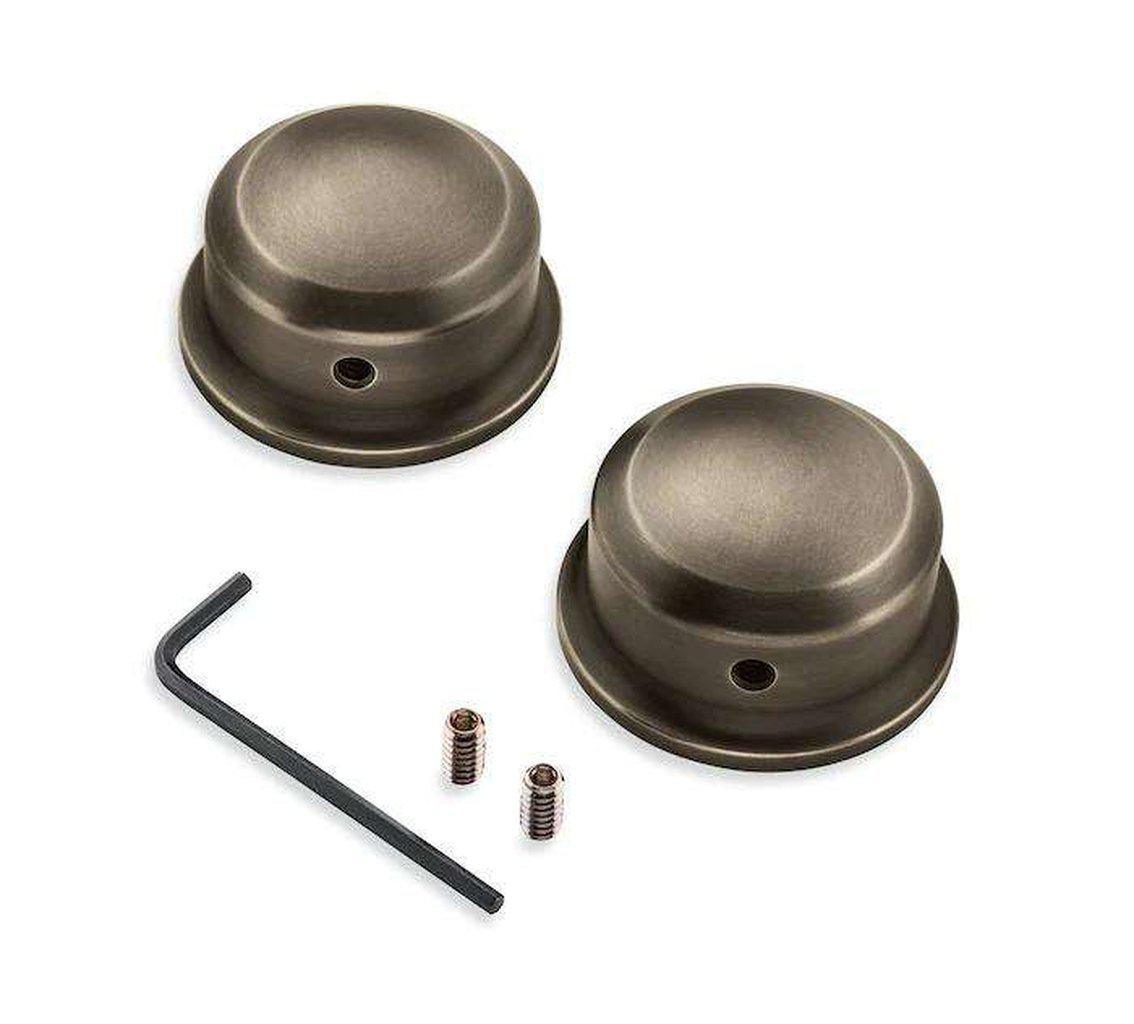 Brass Swingarm Pivot Bolt Covers-61400346-Rolling Thunder Harley-Davidson