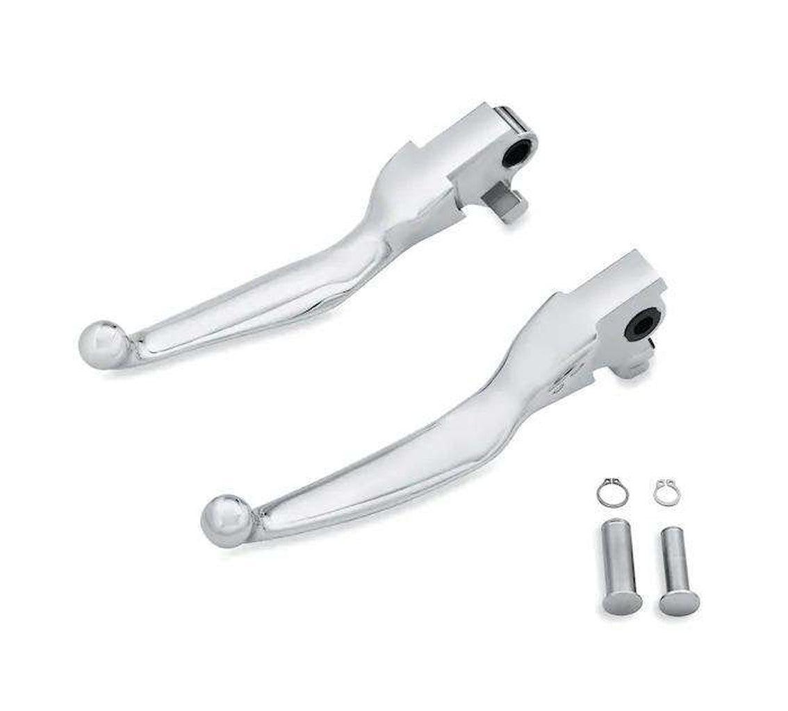 Chrome Hand Control Lever Kit-41700423A-Rolling Thunder Harley-Davidson