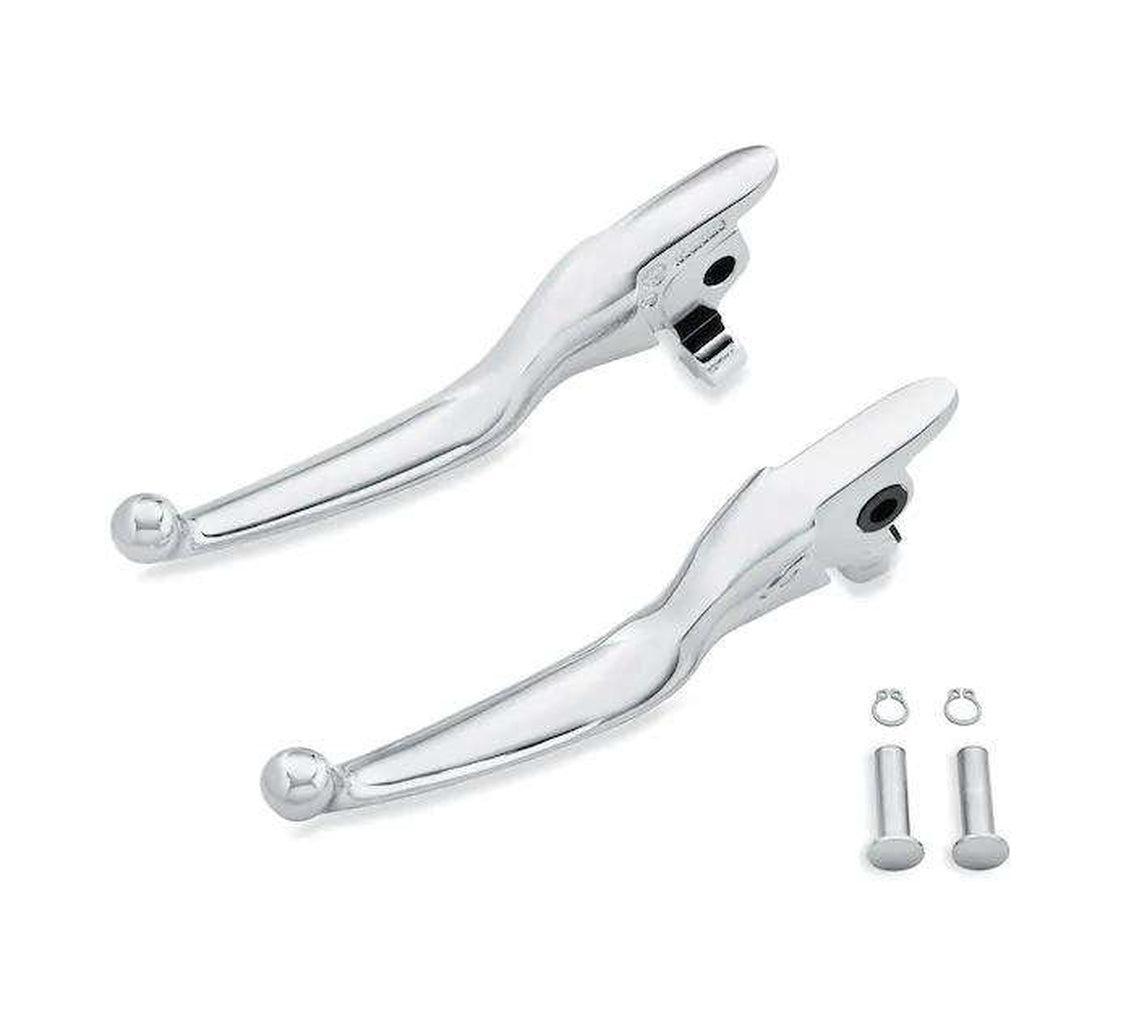 Chrome Hand Control Lever Kit-41700422A-Rolling Thunder Harley-Davidson