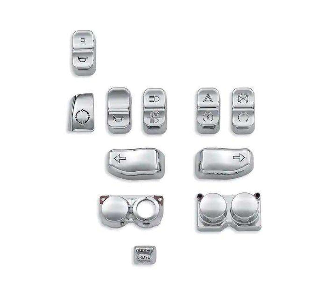 Chrome Switch Cap Kit-71500186A-Rolling Thunder Harley-Davidson