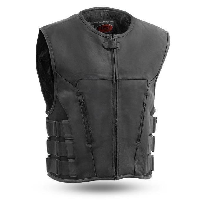 Commando Leather Swat Vest-Rolling Thunder Harley-Davidson