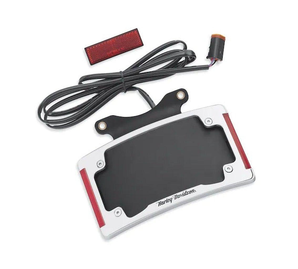 Curved License Plate Frame With Led Lighting-67900275-Rolling Thunder Harley-Davidson