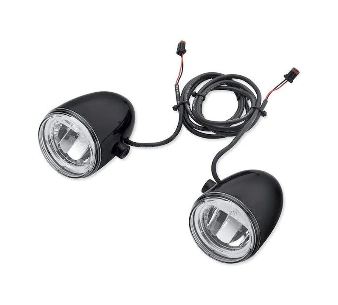 Daymaker Reflector Led Fog Lamps - Gloss Black Housing-68000092-Rolling Thunder Harley-Davidson