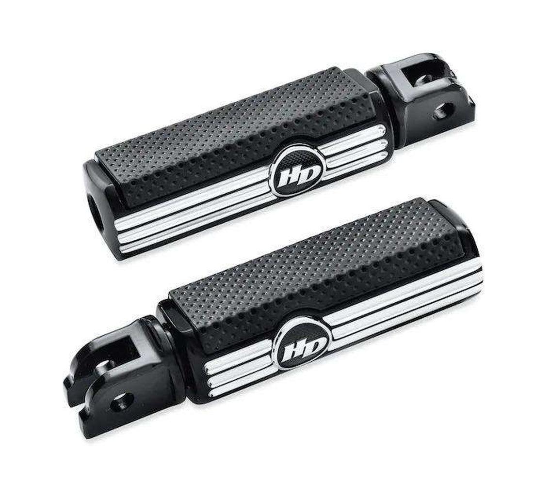 Defiance Rider Footpegs Black Anodized - 2018 &amp; Later-50500804-Rolling Thunder Harley-Davidson